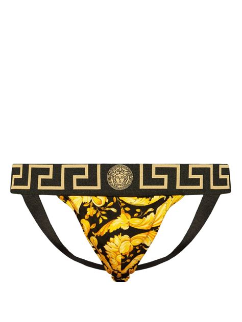 suspensorios versace|Versace Barocco Print Stretch Cotton Jockstraps.